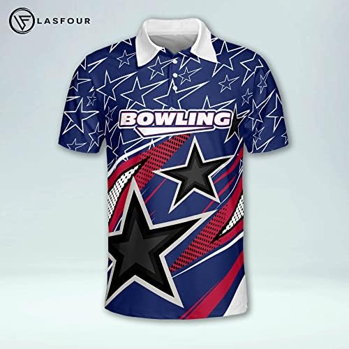 Тениски за боулинг LASFOUR по поръчка от САЩ с име, Тениски за боулинг Eagles за мъже, Тениски Патриотична отбор по боулинг