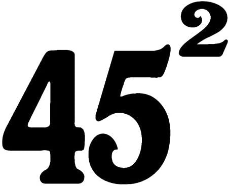 45 Кв. Тръмп 2-ри Срок Стикер Vinyl Стикер |Автомобили, Камиони, Микробуси Стени Лаптоп | Черен |5,5 x 4,5