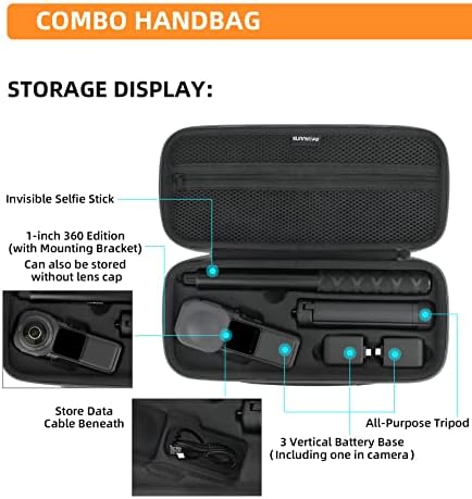 MOUDOAUER Камера Комбинирана Чанта За Съхранение Разход на Защитен Пътен Калъф за Insta360 ONE RS Част от Аксесоар
