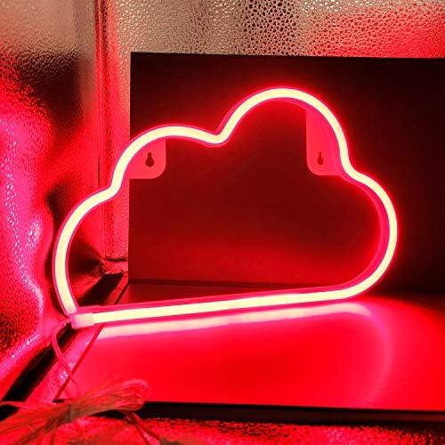 Неонови Надписи Red Cloud LED Neon Red Night Light Украса за Хотела, Магазина, Ресторанта, Спални, Вечерни,