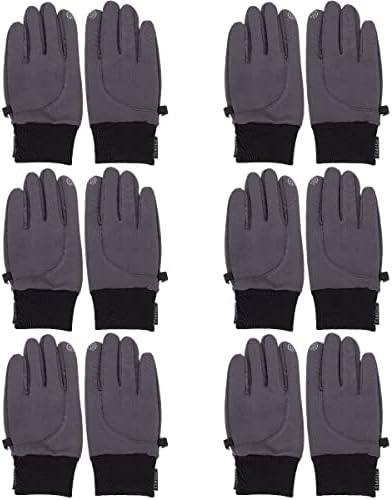 Abaodam 6 Двойки Практичните Велосипедни ръкавици - Абсорбиращи ръкавици с пълни пръсти (Сив)