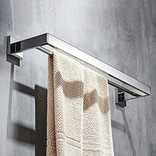 Двойна закачалка за хавлии в банята, монтиране на стена за кърпи 23,6 инча, хромирани полирана неръждаема стомана US304