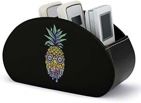 Държач за дистанционното управление Bass Face Pineapple TV с 5 отделения, органайзер, изкуствена кожа, настолна кутия
