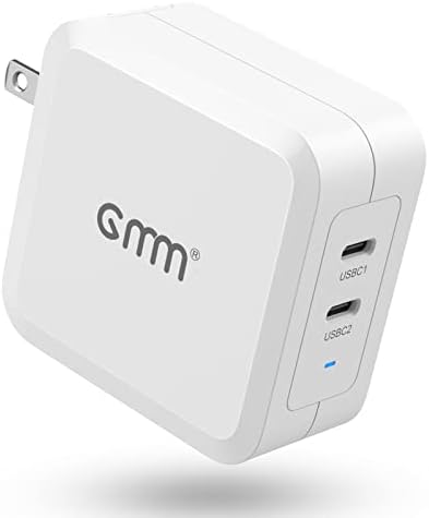 GMM 2 Опаковки 40 W и 100 W Dual USB C Стенно Зарядно Устройство PD 3,0 Блок за Бързо Зареждане със Сгъваем вилица