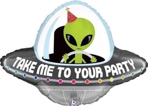 Космически Посетител За Парти в чест на рождения Ден Доставя Украса За Букет от Балони