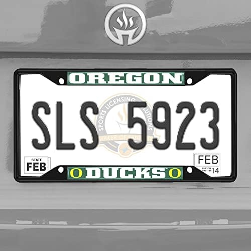 ФАНМАТЫ 31276 Oregon Ducks Метална Рамка Регистрационен номер С Черна Тапицерия