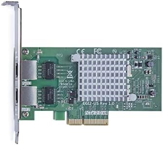 Конвергентный мрежова карта (NIC) с гигабитным интерфейс Ethernet 1.25 G с контролер Intel I350AM2 - Съвместим с Intel I350-T2, Две медни порта, RJ-45, PCI-E 2.1 X4