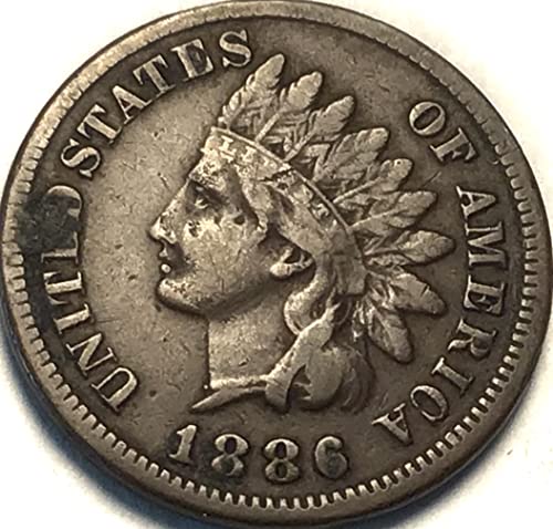 1886 P Индийски Главоболие Цент Тип 1 Стотинка Продавачът Глоба