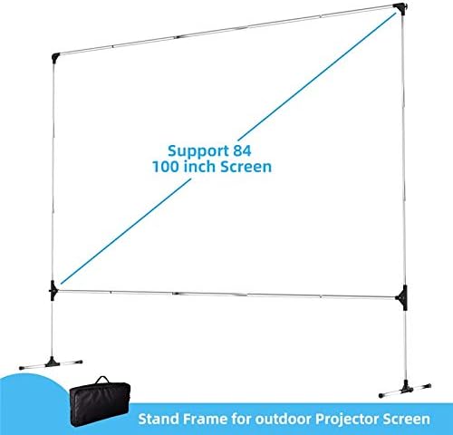 PDGJG Стойка за проектор за Външния Проектор Рамка на Екрана от 100 Инча 16:9 4K HD 3D Бързо Gatefold Преносим Прожекционен Екран за Помещения