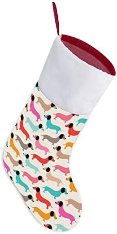 Цветни Такса Куче Червени Коледни Празници Чорапи Дом Декорации за Коледната Елха Манто Окачени Чорапи