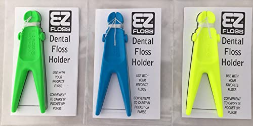 Притежателят на зъбни конци E-Z Floss (Лилаво, Оранжево, розово)