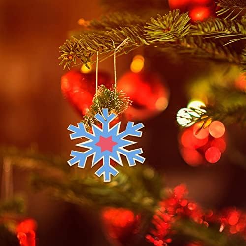 AAOTE 5 бр. Небоядисана дървена фигурка във формата на Коледната елха - Снежинки със собствените си ръце, Непълни Изрезки от Дърво, Висящ украшение, Детско декоративно-