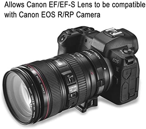 Електронен адаптер за закрепване на обектив EF-EOS R с автоматично фокусиране е Подходящ за обектив Canon EF/EF-S