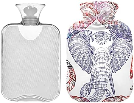 Бутилка за гореща вода, с капак под формата на Мистериозен Тотема Слон, Чанта за топла Вода за Облекчаване на