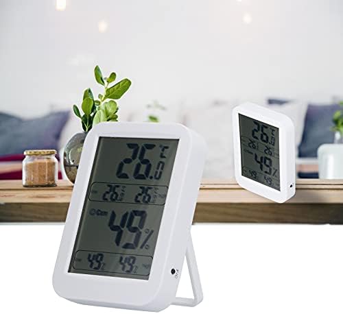 Fdit Дигитален Влагомер с голям екран, Термометър за стая, Сензор за Влажност на въздуха в Помещението с Функция