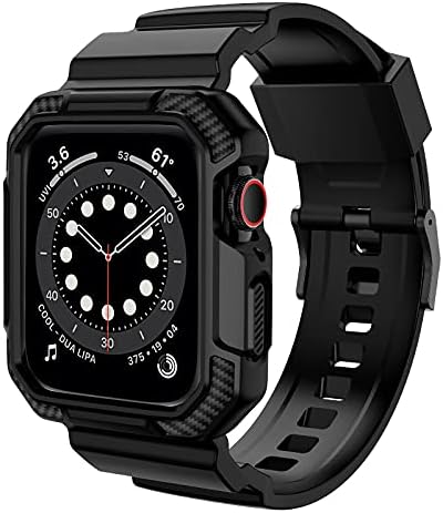 OROBAY Съвместим с Apple Watch Каишка 45 мм 44 мм 42 мм с калъф, устойчив на удари Здрав ремък за iWatch SE2 SE Series 8/7/6/5/4/3/2/1