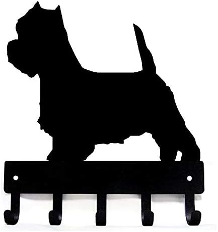 Метална Закачалка за ключове за кучета Уест Хайленд Териер Уэсти - Малка, ширина 6 см, произведен в САЩ; Подарък за любителите