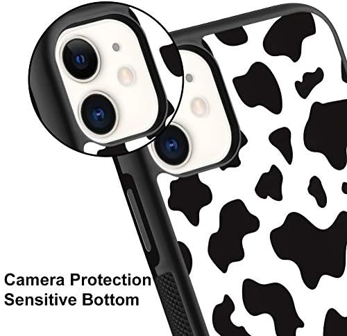 KANGHAR iPhone 11 Покрышка с краве принтом, черен, бял цвят, Тънка Защита От надраскване, устойчив на удари Контур