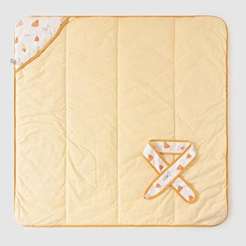 ZXW Детско Пеленальное одеяло с Шапка Есенно-зимния Детско Стеганое одеяло за разходки, е подходящ за момчета и момичета от 1 до 12 месеца (100-100 см)