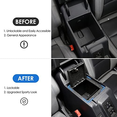 astree Console Lock Box Защитен Органайзер За съхранение е Съвместимо с 2020 2021 2022 Аксесоари на Ford Bronco 2/4 Врати, 3 Цифрен Разход на Сейф За съхранение на Оръжие