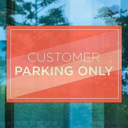 CGSignLab | Паркинг само за клиентите - Съвременни прозореца определяне на диагонал | 30 x20