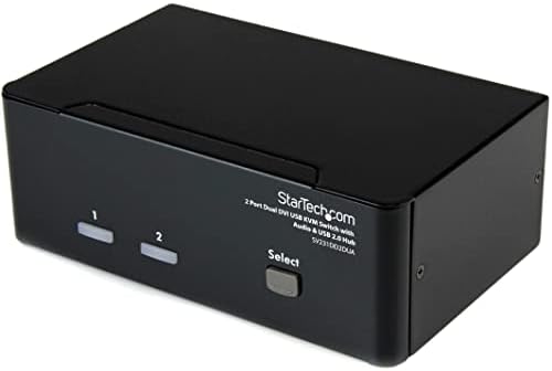 StarTech.com DVI KVM суич със звук и възел USB 2.0 - 2-Портов USB KVM switch - 1920 x 1200 - Двухмониторный KVM switch