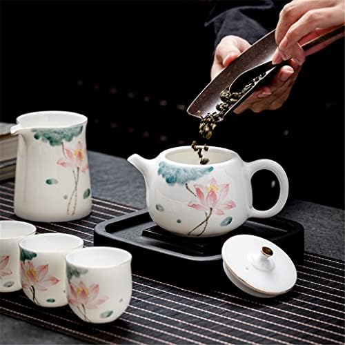 LIUZH Yuxiu гърне ръчно рисувани език керамичен чайник бял порцелан неглазурованный чайник за чай набор от аксесоари