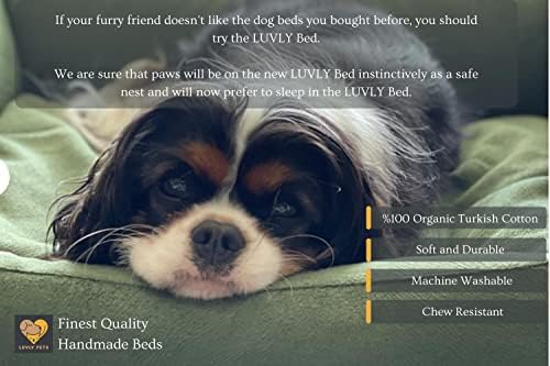 Луксозно легло за кучета LUVLY Pets - Ортопедична възглавница с пълнеж от пяна с памет ефект - Моющийся и подвижни памук калъф - Нескользящий - Диван за кучета - Устойчиви