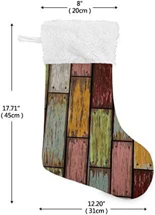 Коледни Чорапи, Пъстри Дървени Сарайные Къщи В Ивица С Бял Плюшени Белезници От Мерсеризованного Кадифе Семеен