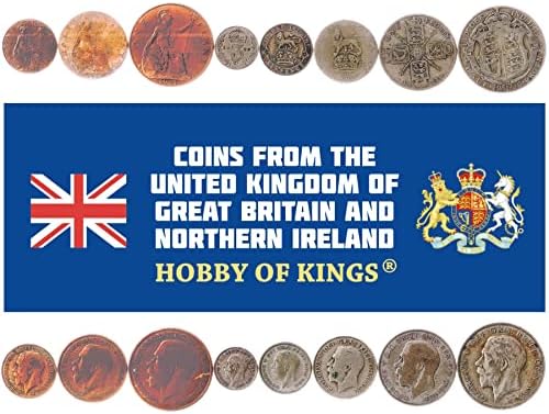 6 Монети от Обединеното Кралство | Колекция британски монети 1/2 1 2 5 10 50 Нови пенса | В обращение 1968-1981 |