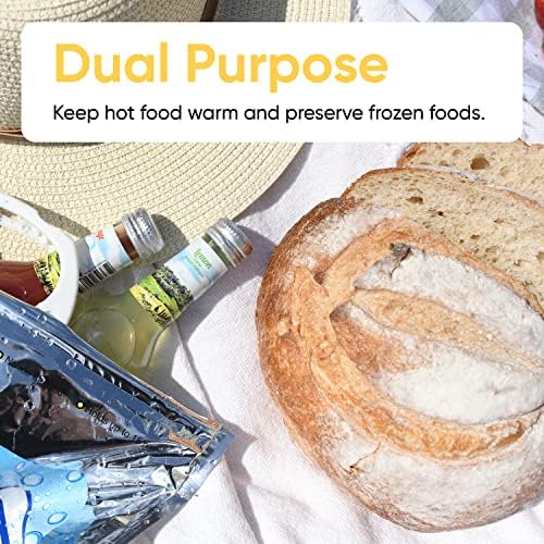 За многократна употреба Изолиран пакет Superio за съхранение на замразени и горещи продукти, включително пакети за обяд и Хранителни стоки торби за пазаруване, Подсил