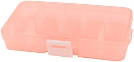 Aexit Оранжеви Пластмасови Организаторите За Инструменти Регулируеми 10 Слота Кутия За Съхранение На Бижута, Кутии