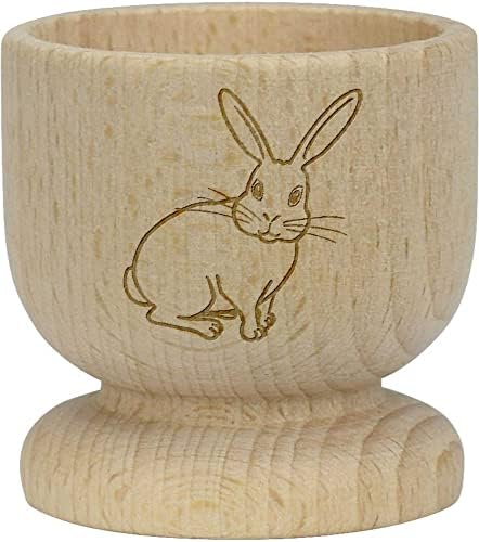 Дървена чаша за яйца Azeeda Седнала заек (EC00023139)