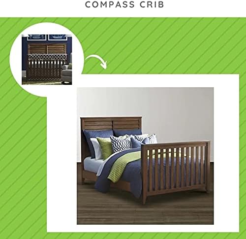КОМПЛЕКТИ CC пълен размер комплект за смяната на ръководствата на легла за любими детски креватчета Bassett (Cobblestone)