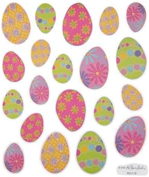 Блестящи стикери за Великденски яйца - 40 парчета