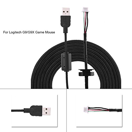 2 метра USB Мишка Линеен Проводник Подмяна на Кабел Ремонт Аксесоар за Logitech G9/G9X Детска Мишката