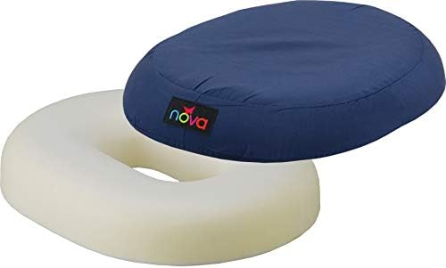 Възглавница-поничка NOVA, възглавница за седалка с формованной пяна с висока плътност, възглавници-пръстен за пътуване, подвижни и моющийся калъф
