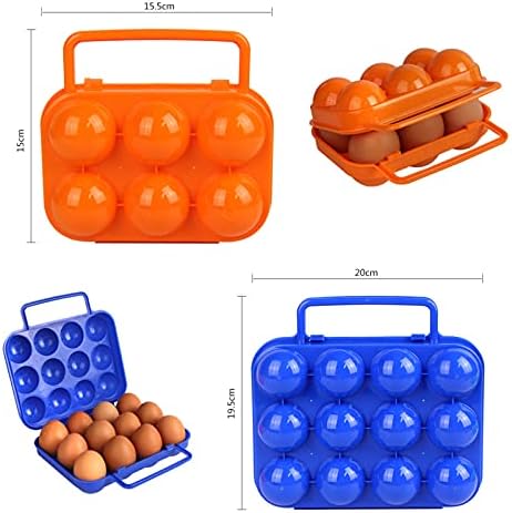 HEFUTE 4 БР Контейнер за яйца на 6 Парчета Кутия За Съхранение на Яйца Калъф за Къмпинг и туризъм, Барбекю