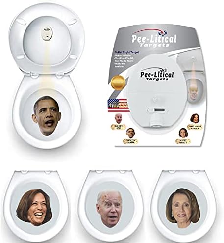 Целта на урината, Проектор тоалетна светлина Джо Байдън | на Барак Обама | Нанси Пелоси | Камалы Харис и Ролка тоалетна хартия Camel Laugh Oscar (Комплект)