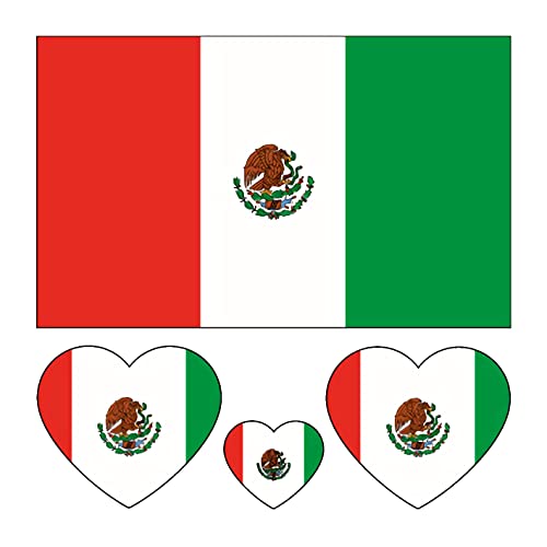 Татуировка с Флага на Мексико, 10 Листа с Етикети с Временни Татуировки по лицето С Флага на Мексико |Купата на Америка|Спортни,
