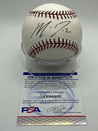 Мат Домингес Марлинс Астрос Подписа Автограф Официален представител на OMLB Baseball PSA DNA - Бейзболни топки С Автографи