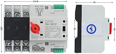 SCRUBY YCQ4-100E/3P 63A 100A Двухпозиционный автоматичен превключвател на 220 vac 8kA Din-рейк ATS Сменя непрекъснато захранване