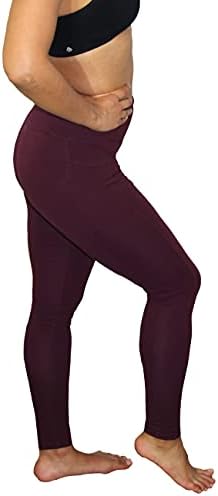 Гамаши за тренировки Sportika Performance Dri-Tex с висока талия - Ластични панталони за йога - Коригиращи Гамаши Женски, Тъпи, с джоб, мрежести Гамаши (Малки, Scarlet)