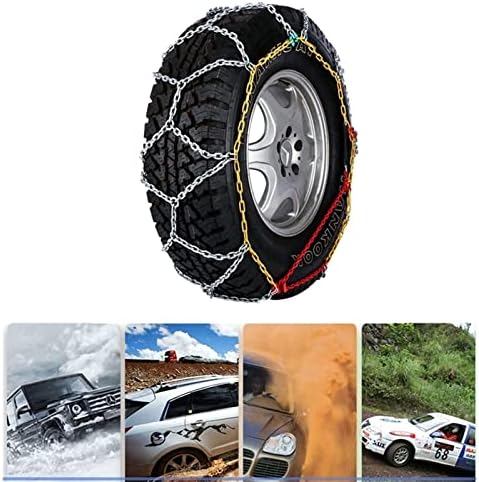 Вериги за сняг QQLONG, 2 Комплекта Вериги за гуми за Пикапи, Леки ванове, Тежкотоварни Верига за гуми с Ширина 195/75 × 14 (Цвят: A)