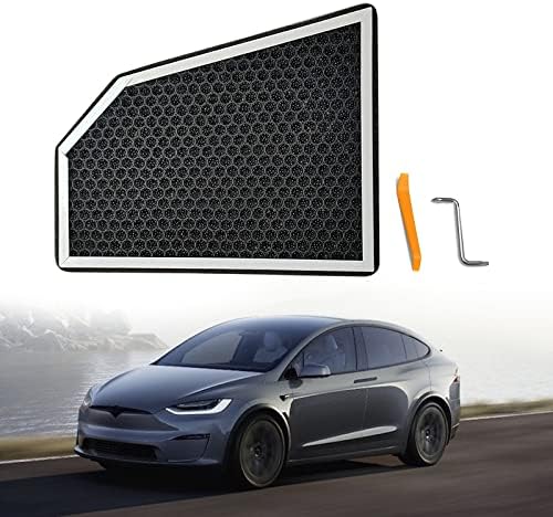 На кабинковия въздушен филтър ONKENTET, Съвместим с Tesla Model X -2023, Входния Въздушен филтър HEPA с Молекулно ситом от активен въглен, Аксесоари за Подмяна на климатика