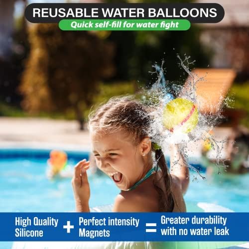Justhrow за Многократна употреба Водни балони с бързото пълнеж, Магнитни Самоуплотняющиеся Водни Топки-Бомбочки, Безлатексные