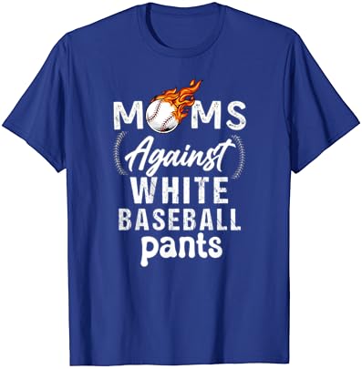 Майки срещу Бели Бейзбол панталони - Забавна Тениска за Бейзбол майки