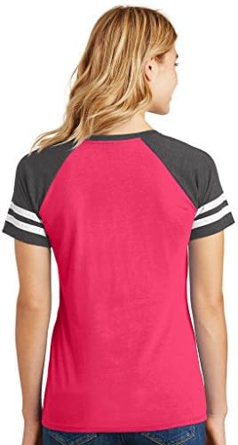 Женска тениска с V-образно деколте, XL, Бяла / Черна