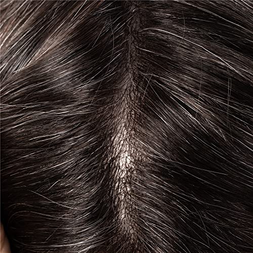 Перука LLWear за мъже от човешки косъм и сверхтонкой кожа с дебелина 0,03 мм, напълно V-образна технология със система за замяна на парчета коса на базата на 8x10 инча за мъ?