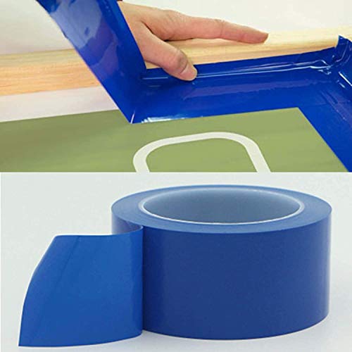 3 x36YDS (108 фута) 48 Ролки блок-лента за ситопечат и графичен производство Синя лента, устойчива на растворителям и вода (лента за ситопечат 3 инча)